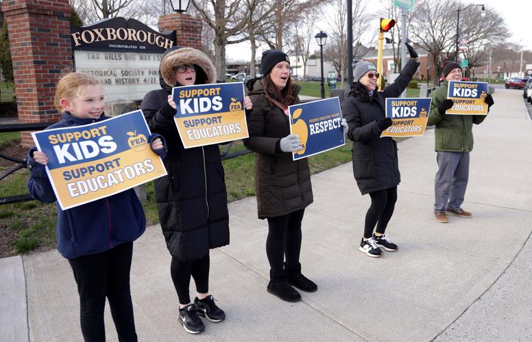Foxboro teachers rally for contract settlement | Local News ...