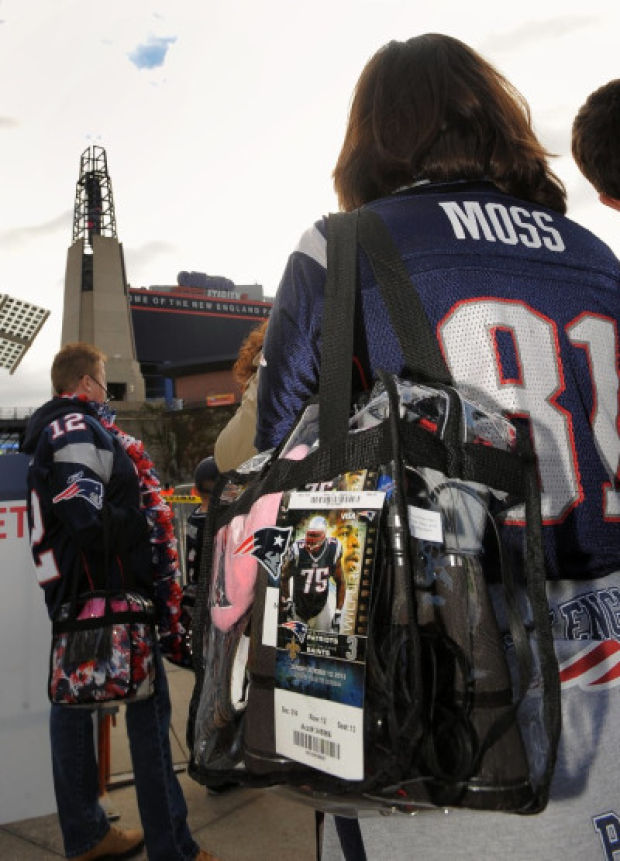 For Patriots fans, Gillette Stadium bag 