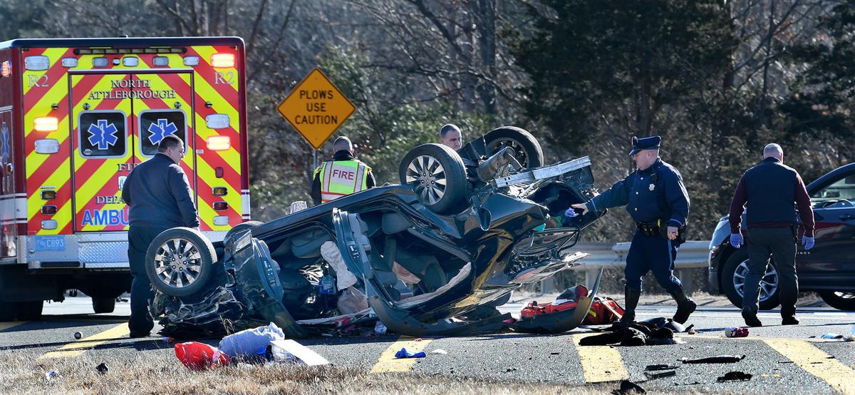 Two Taken To Hospital After I 295 Crash In North Attleboro That Ended In Rollover And Fire 