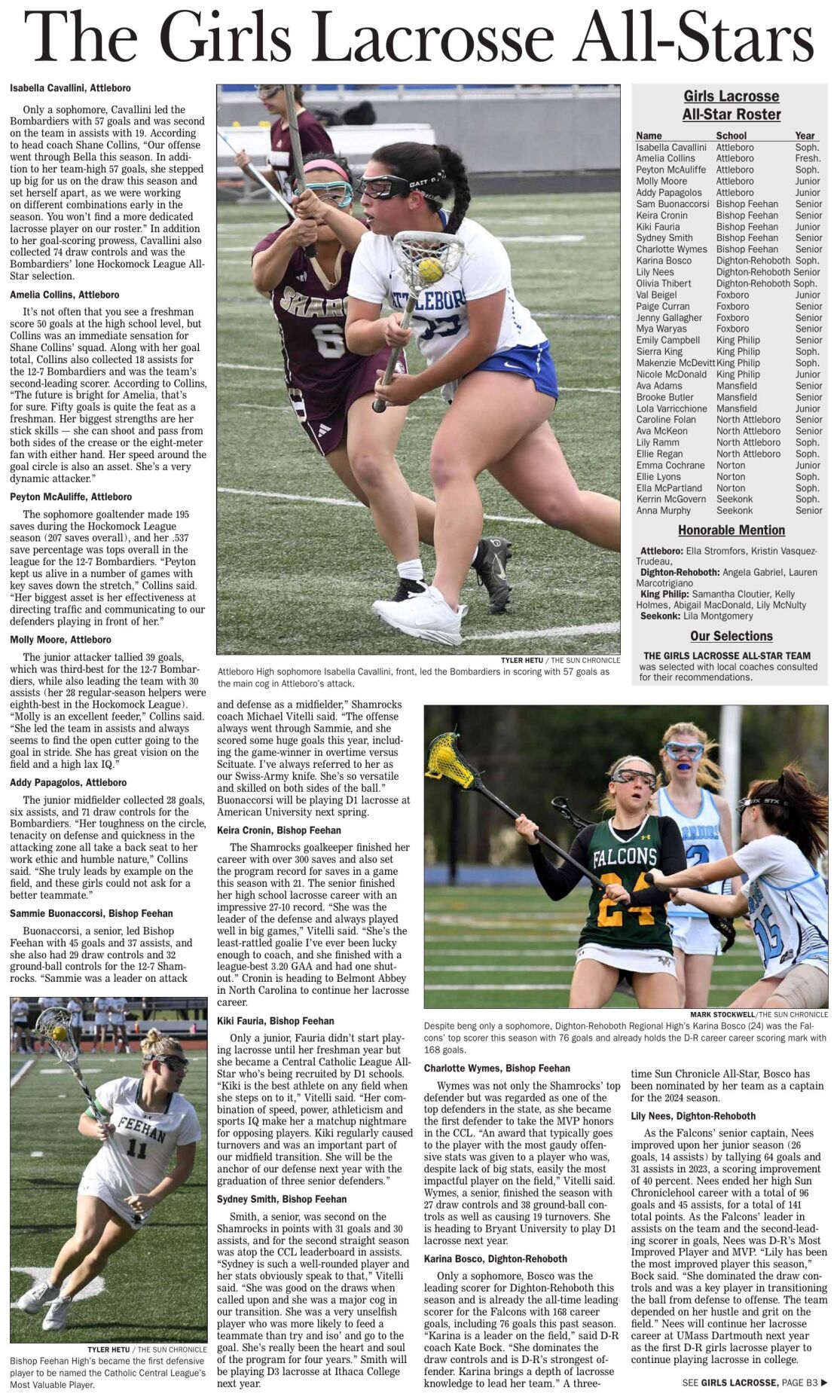 The sun chronicle girls lacrosse all stars page 1 thesunchronicle