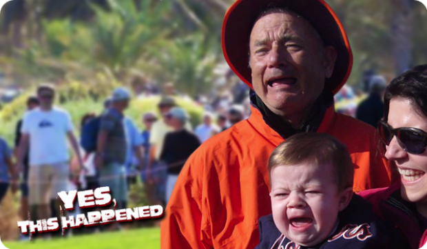 Yes This Awesome Bill Murray Mocking A Crying Baby On A Golf Course Moment Happened Pic Dump Coed Thesunchronicle Com