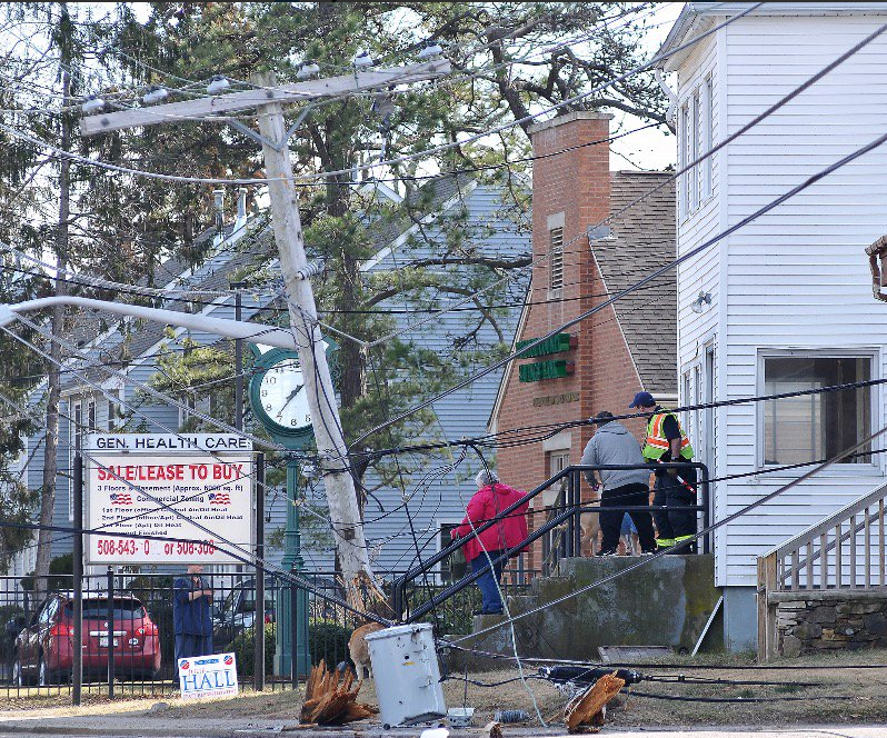 Driver seriously injured in crash that knocks out power to downtown