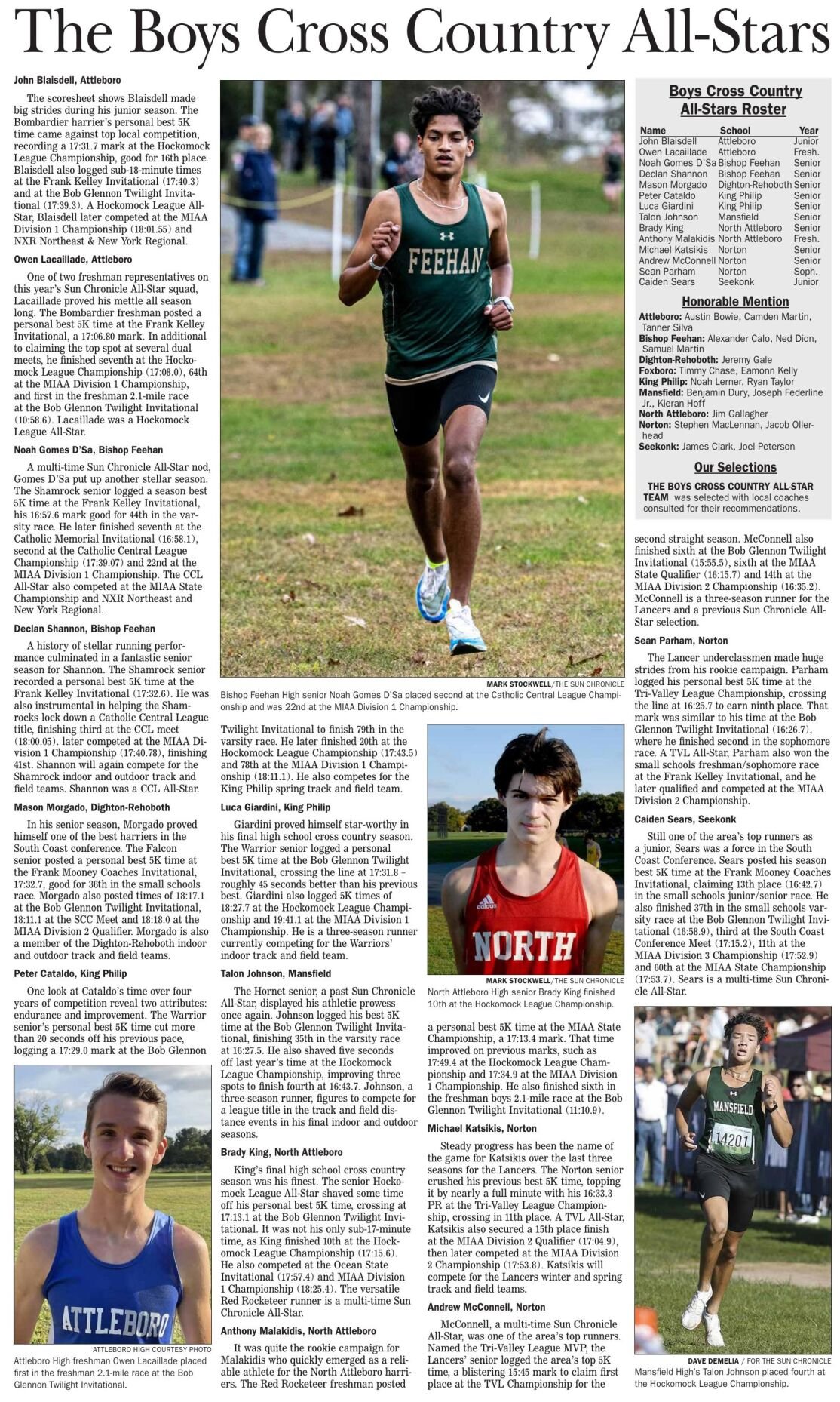 The Sun Chronicle 2023 Boys Cross Country All-Stars | | thesunchronicle.com