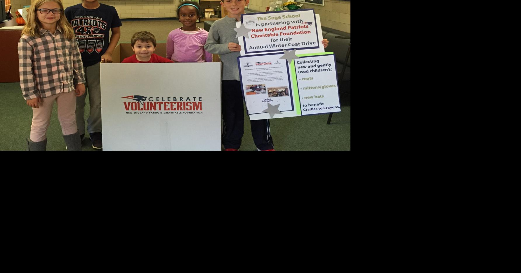 Foxboro's Sage School students donate winter clothes to Cradles to