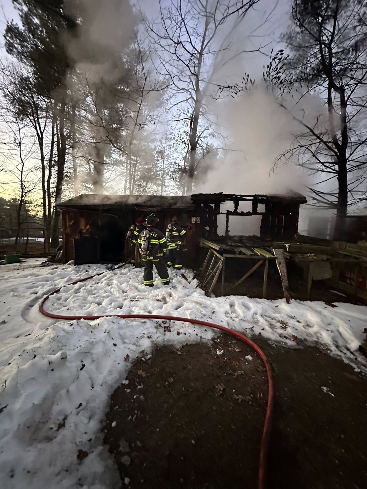 Shed destroyed in early morning fire in Plainville | Local News ...