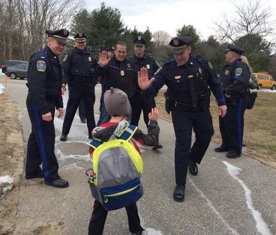 High fives and smiles all around as Attleboro, Norton, Seekonk police ...