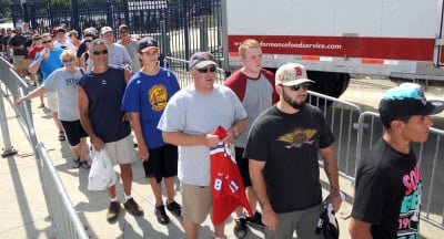 Fan wearing Vince Wilfork jersey doesn't recognize Vince Wilfork