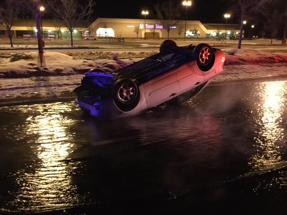 North Attleboro car accident leads to broken fire hydrant, slippery