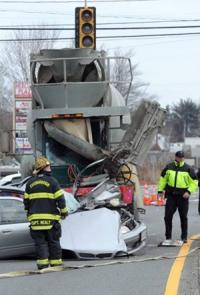 walpole accident killed thesunchronicle involving cement authorities mixer