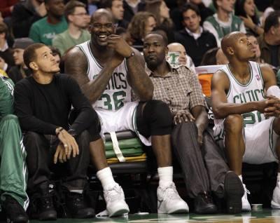 Shaquille O'Neal's last season in the NBA as a Boston Celtic.
