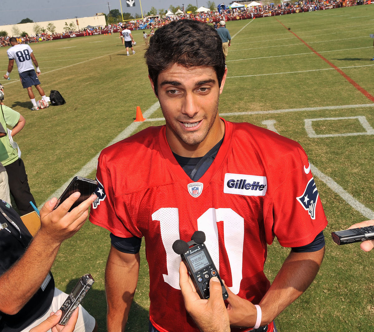 Jimmy Garoppolo and Tom Brady Split - Featured Images