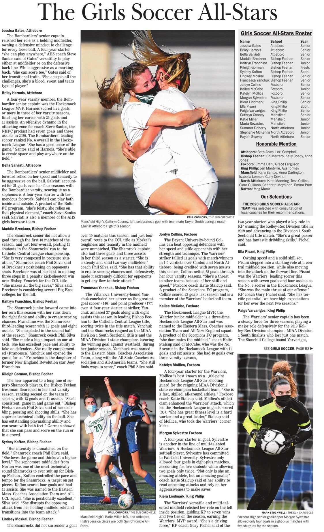 The Sun Chronicle 2020 Girls Soccer All-Stars Page 1 | | thesunchronicle.com