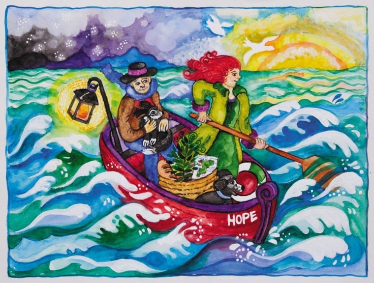 Sadami's Graffiti 貞美の落書 : Victoria Cancer Council Exhibit My Watercolour