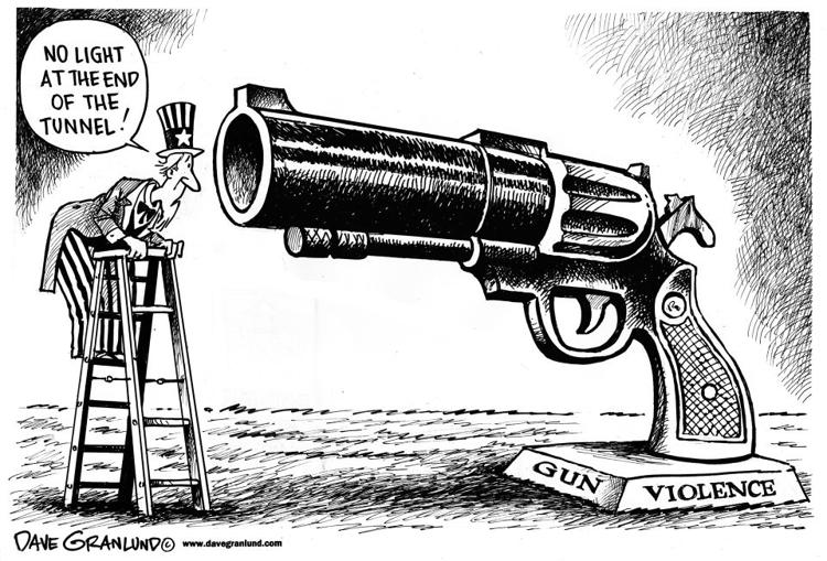 Gun Violence Continues Cartoon 