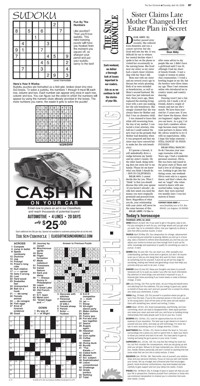 Page B7 | The Sun Chronicle | thesunchronicle.com