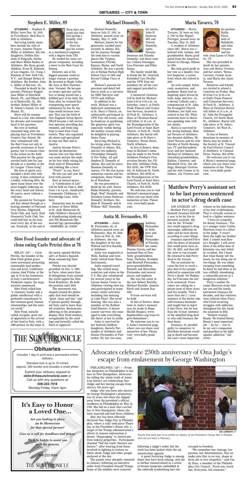 Page B3 | The Sun Chronicle | thesunchronicle.com