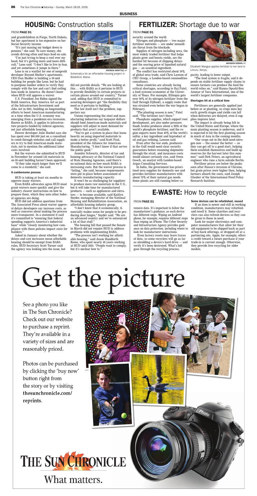 Page D6 | The Sun Chronicle | thesunchronicle.com