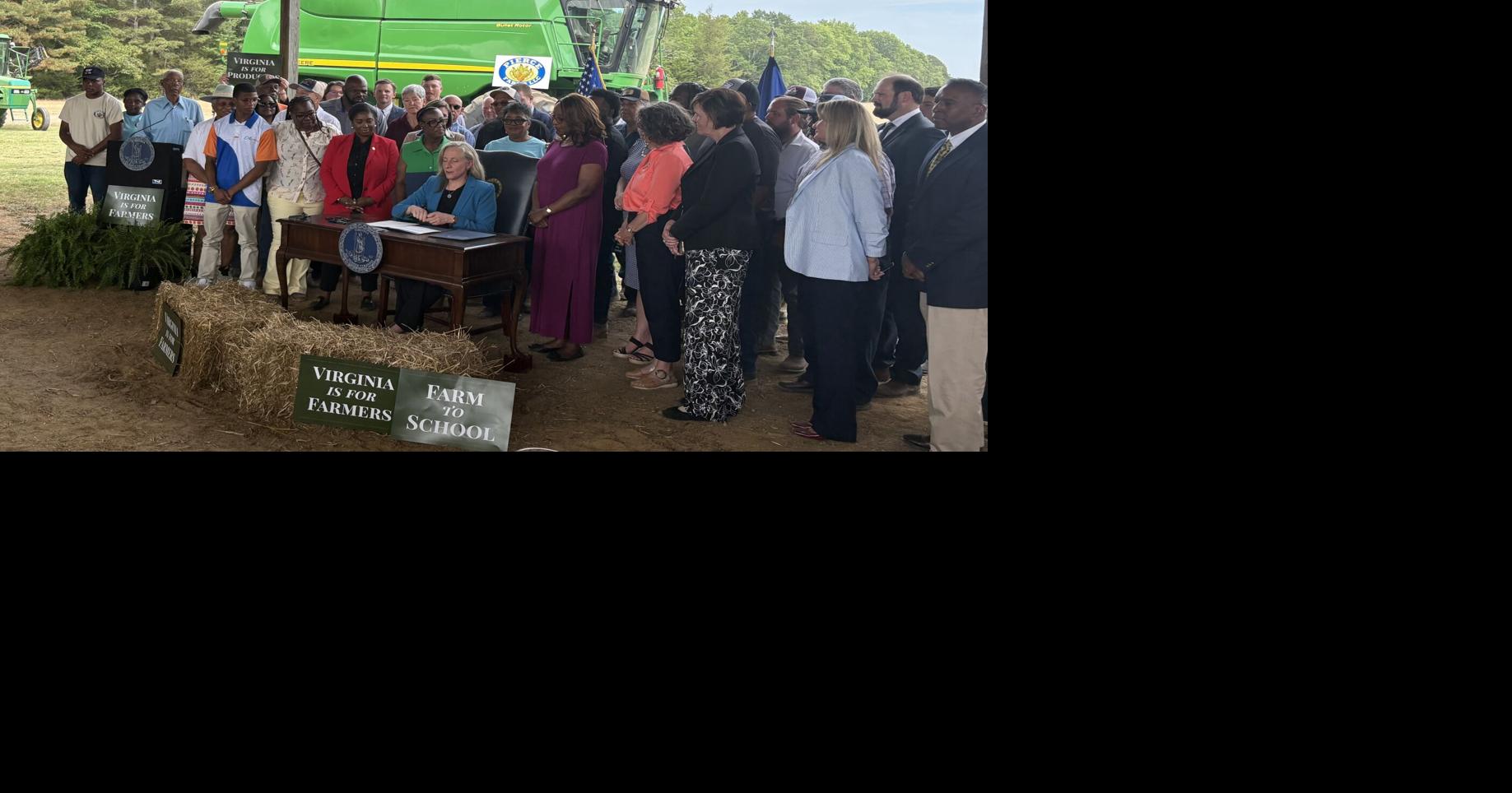 Governor Spanberger signs bipartisan bill at Surry County farm