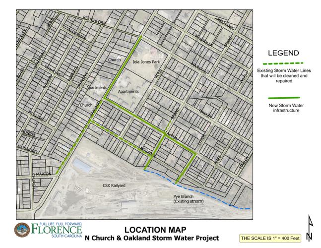 City of Florence to Begin N. Church Street and Oakland Avenue Stormwater Improvement Project