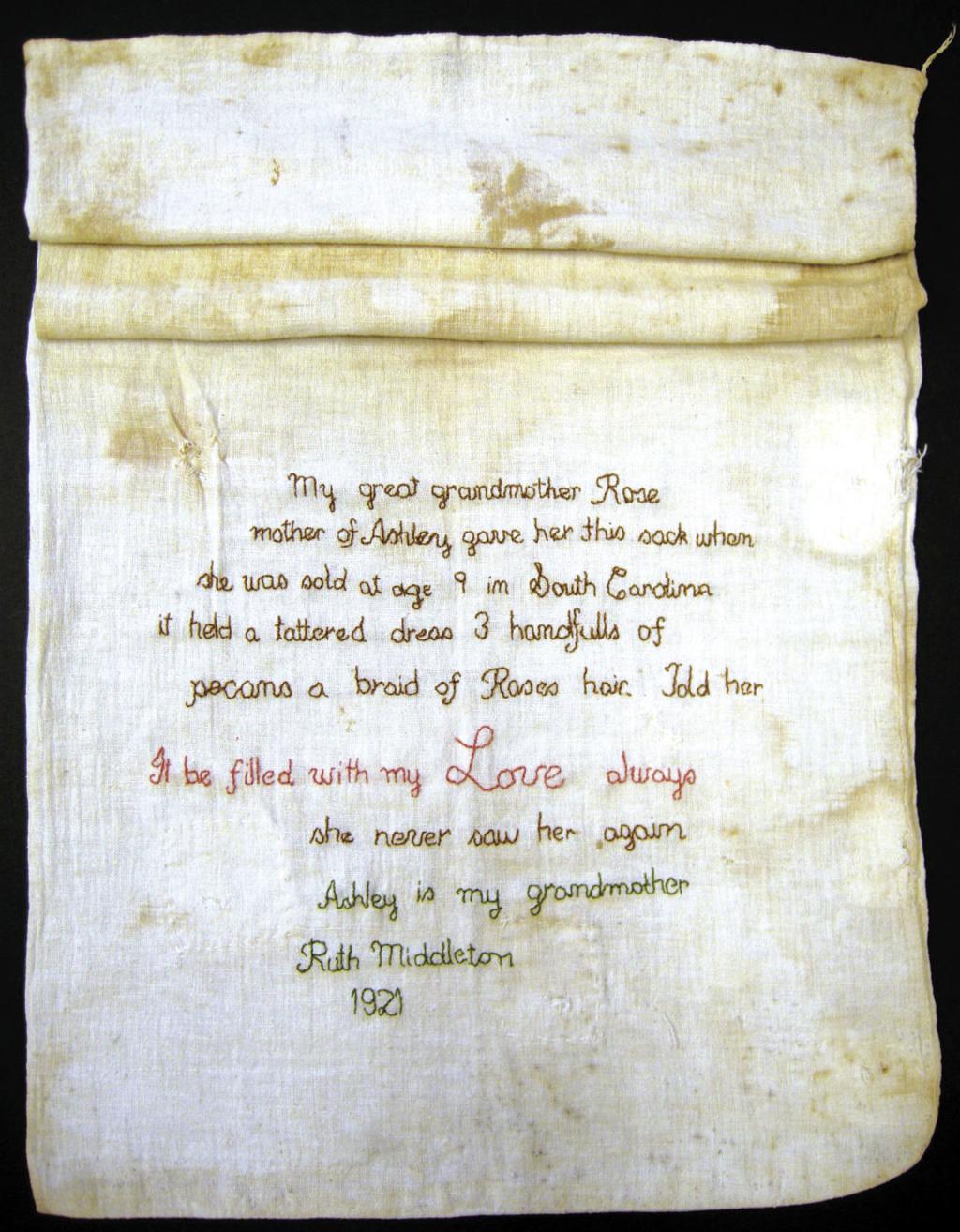 Ashley S Sack National Treasure Of Slavery Era Has Local Ties