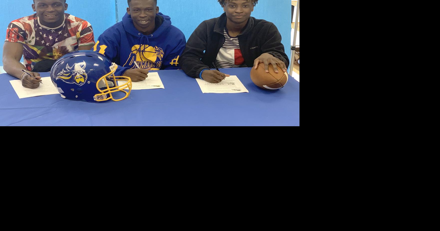 Three DenmarkOlar High School football players sign with Jersey Coast