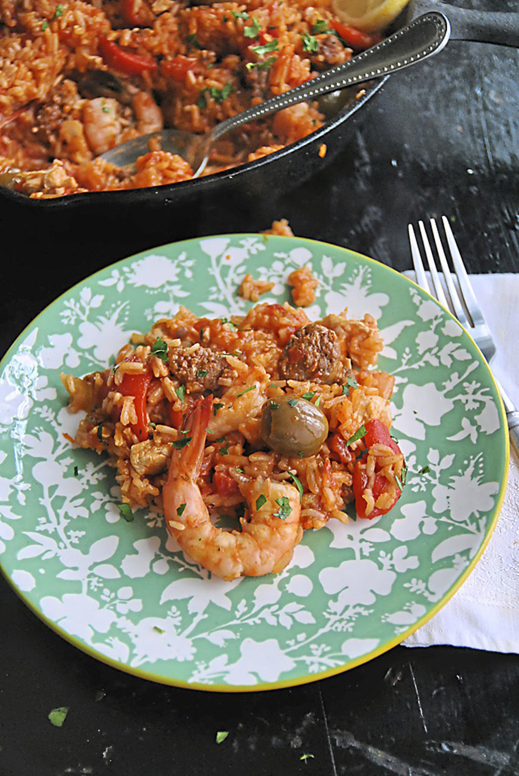 Chorizo paella is easy to make, and requires only one pan Food
