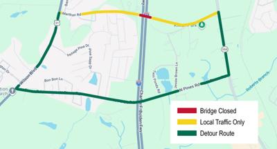 SCDOT to close, detour Marthan Road bridge over I-77 for repairs in Richland County