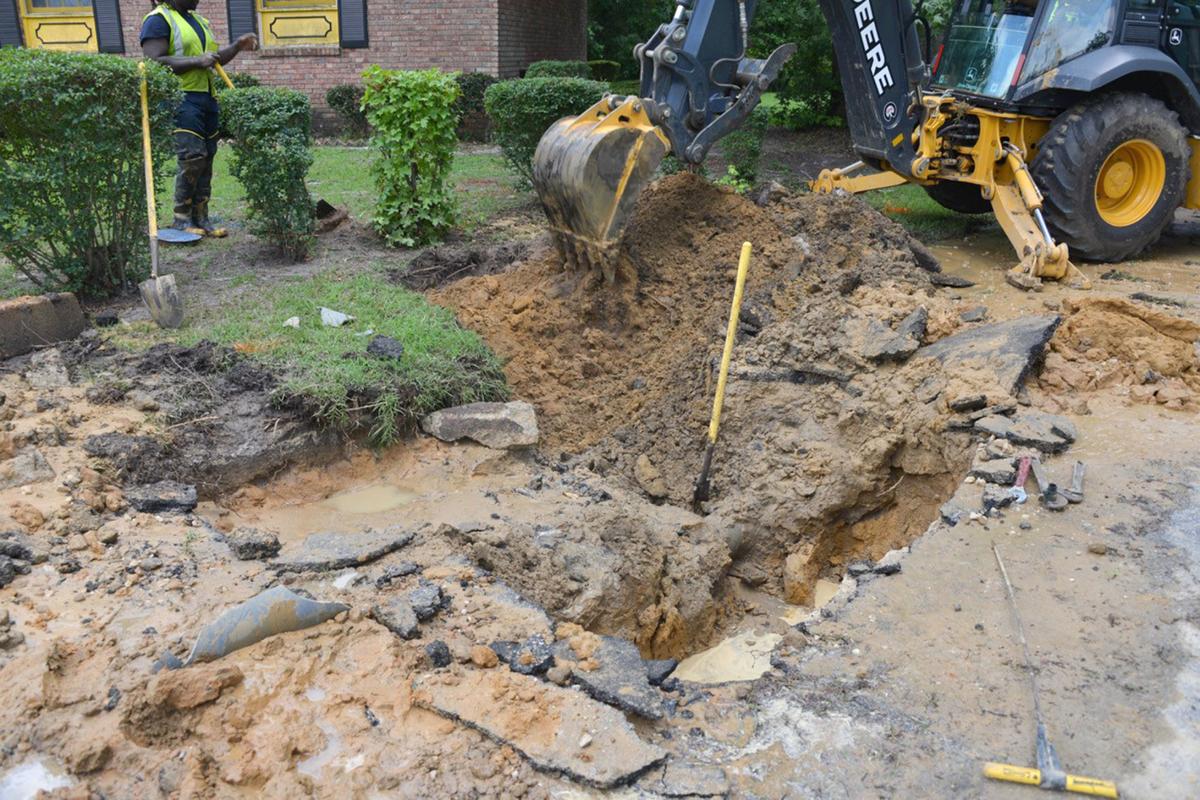 DPU crews repair water line leak at Northwood Estates Local