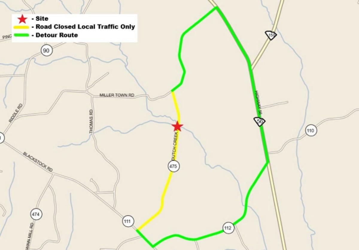SCDOT to close and detour Dutch Creek Road bridge for repairs in Spartanburg County