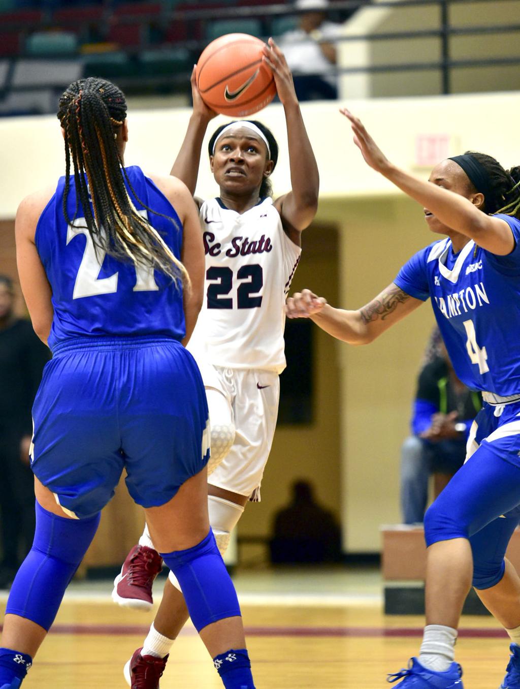 S C State Basketball S C State Splits Meac Games With Hampton