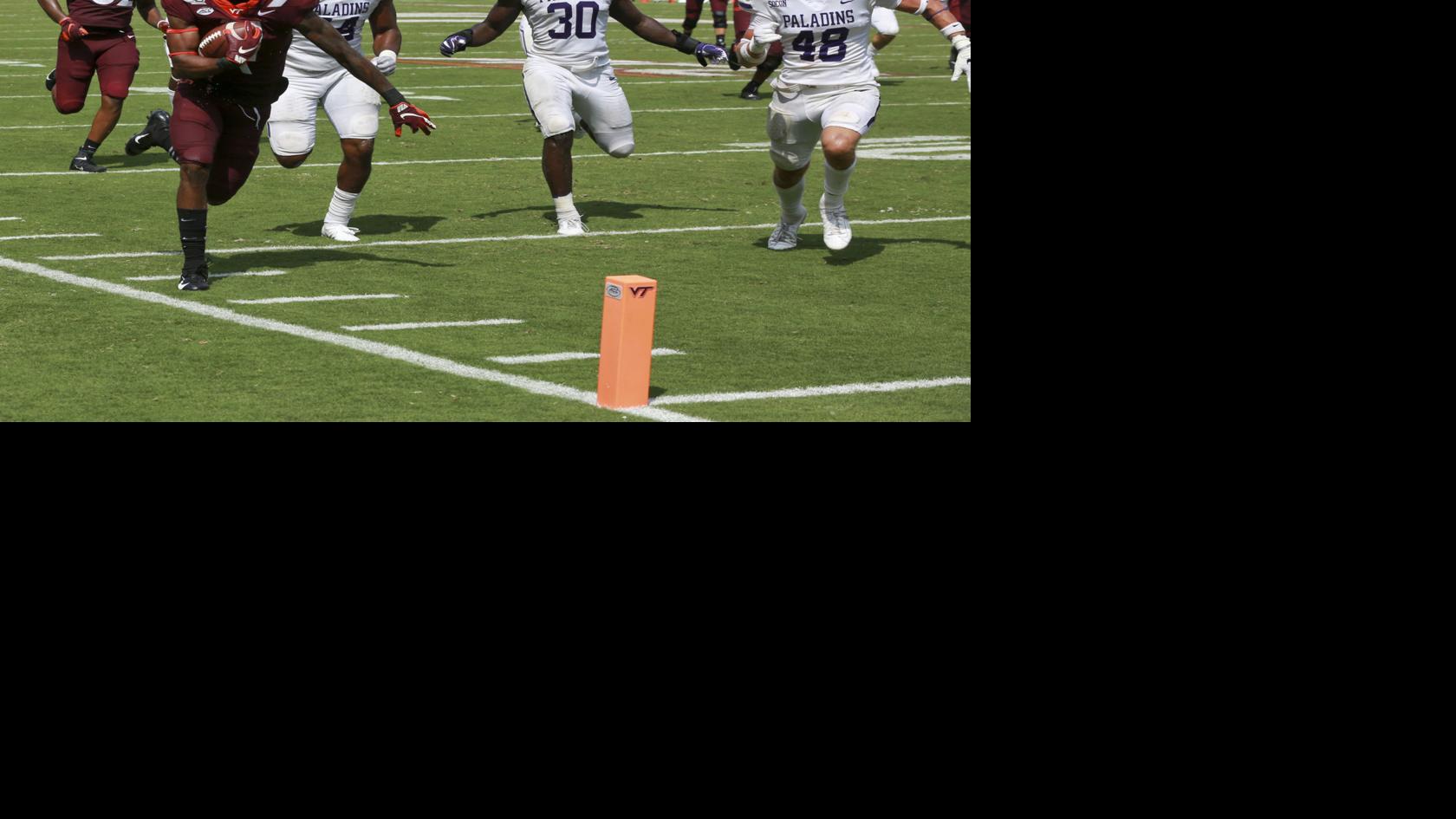 Palmetto State Football Virginia Tech Pulls Past Furman College
