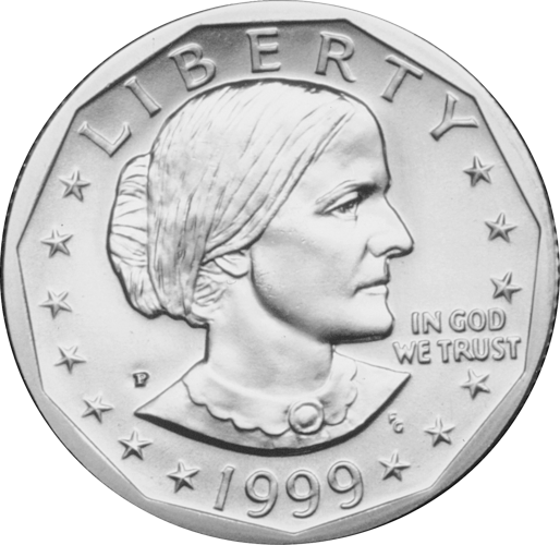 Susan B . Anthony coin