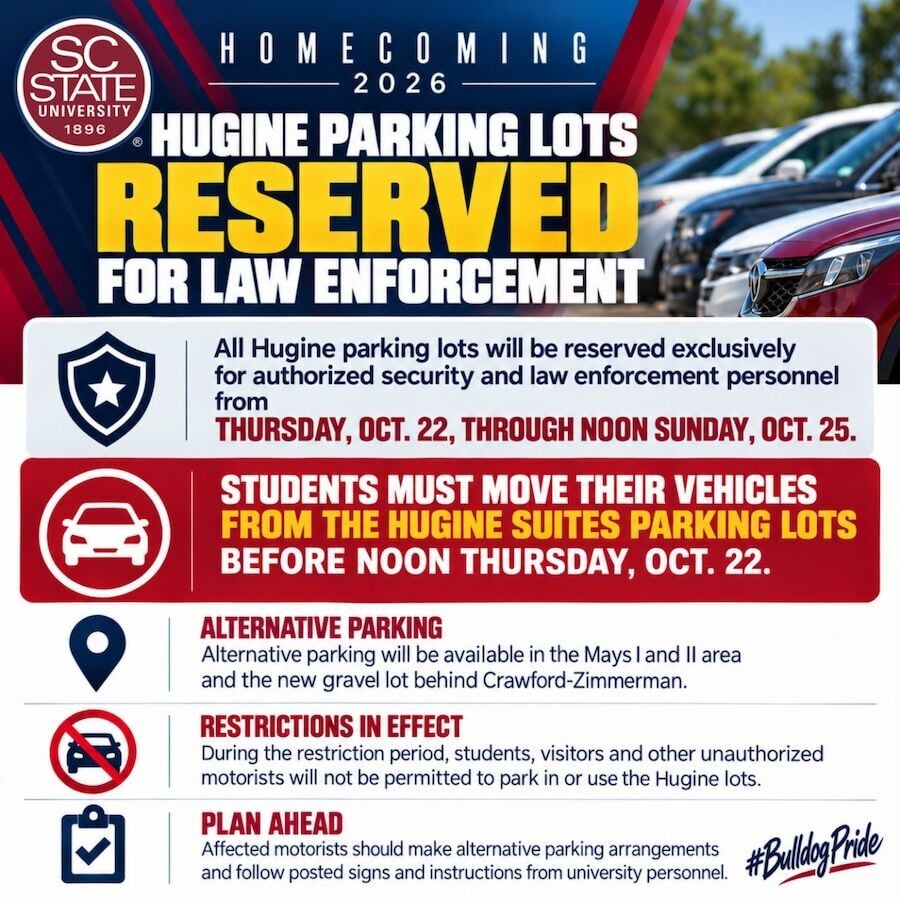 SC State outlines Homecoming campus access, parking and residence hall rules for students