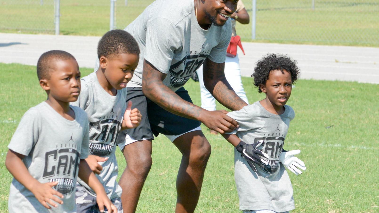 Hundreds Enjoy Drills And Play At Alshon Jeffery Football Camp