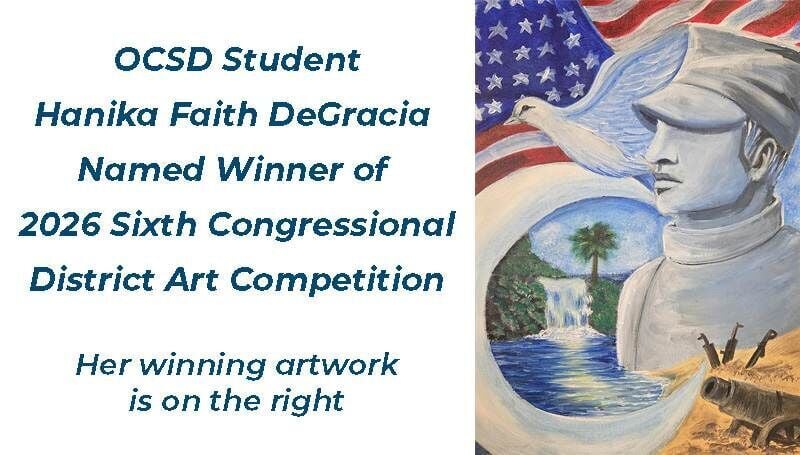 OCSD Student, Hanika Faith DeGracia, Named Winner of 2026 Sixth Congressional District Art Competition