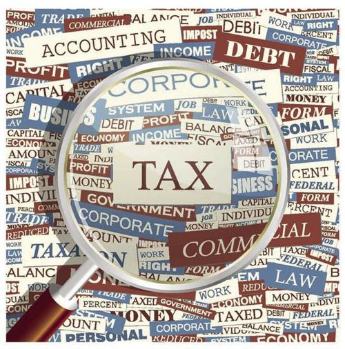 Delinquent tax illustration, library