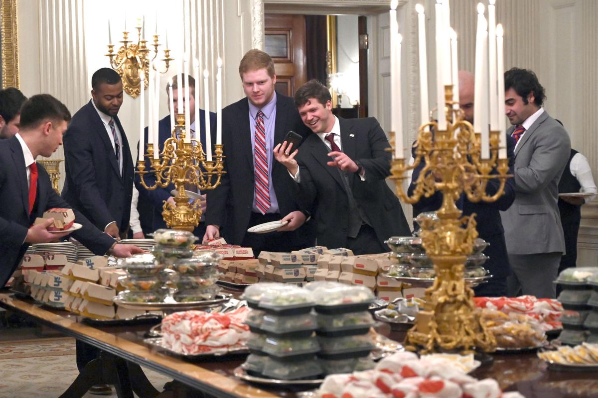 Lovin It Trump Fetes Champion Clemson With Burgers Fries