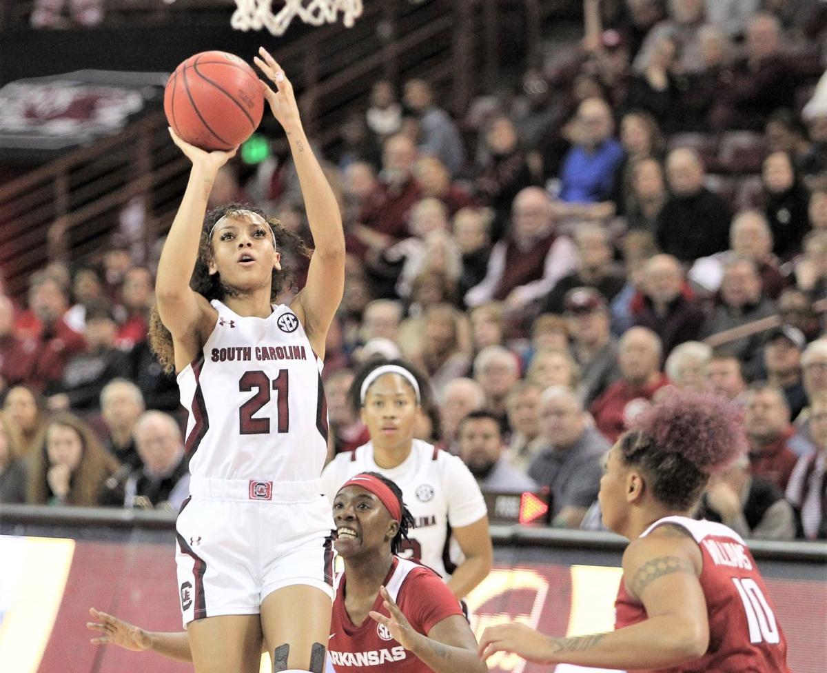 Carolina Basketball Staley S Gamecocks Top Ranked Razorbacks 91