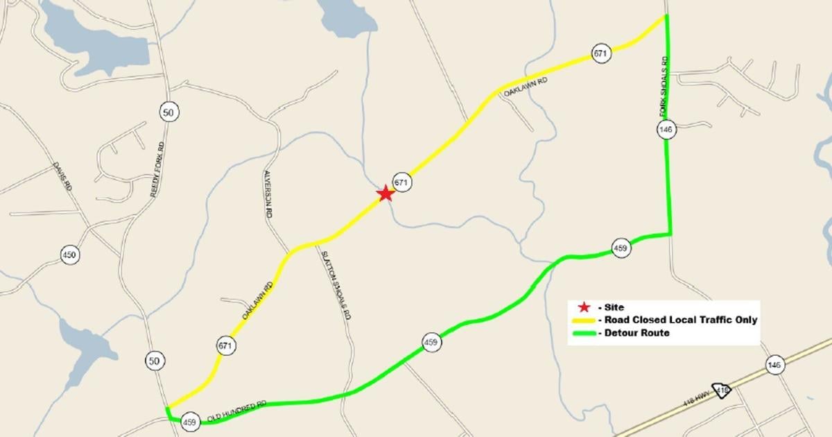 SCDOT Closes Oaklawn Road Bridge over Baker Creek for Repairs in Greenville County