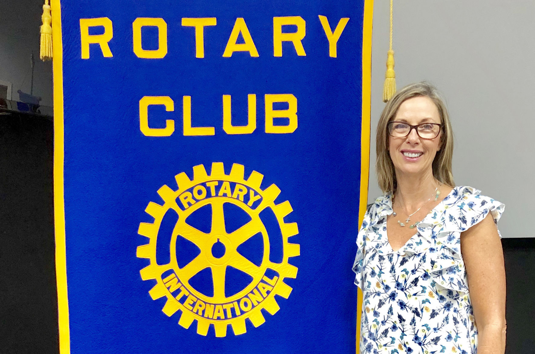 Michelle Holbrook leads morning Rotary Club