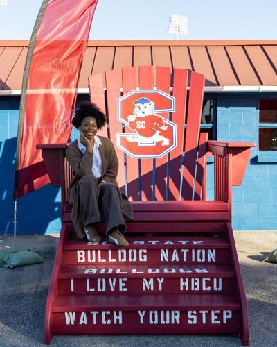 Just in time for Homecoming: BIG chair. BIG Bulldog pride!