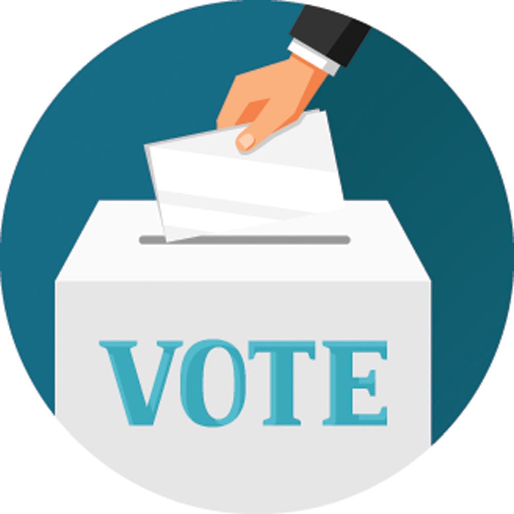Voting ballot box illustration