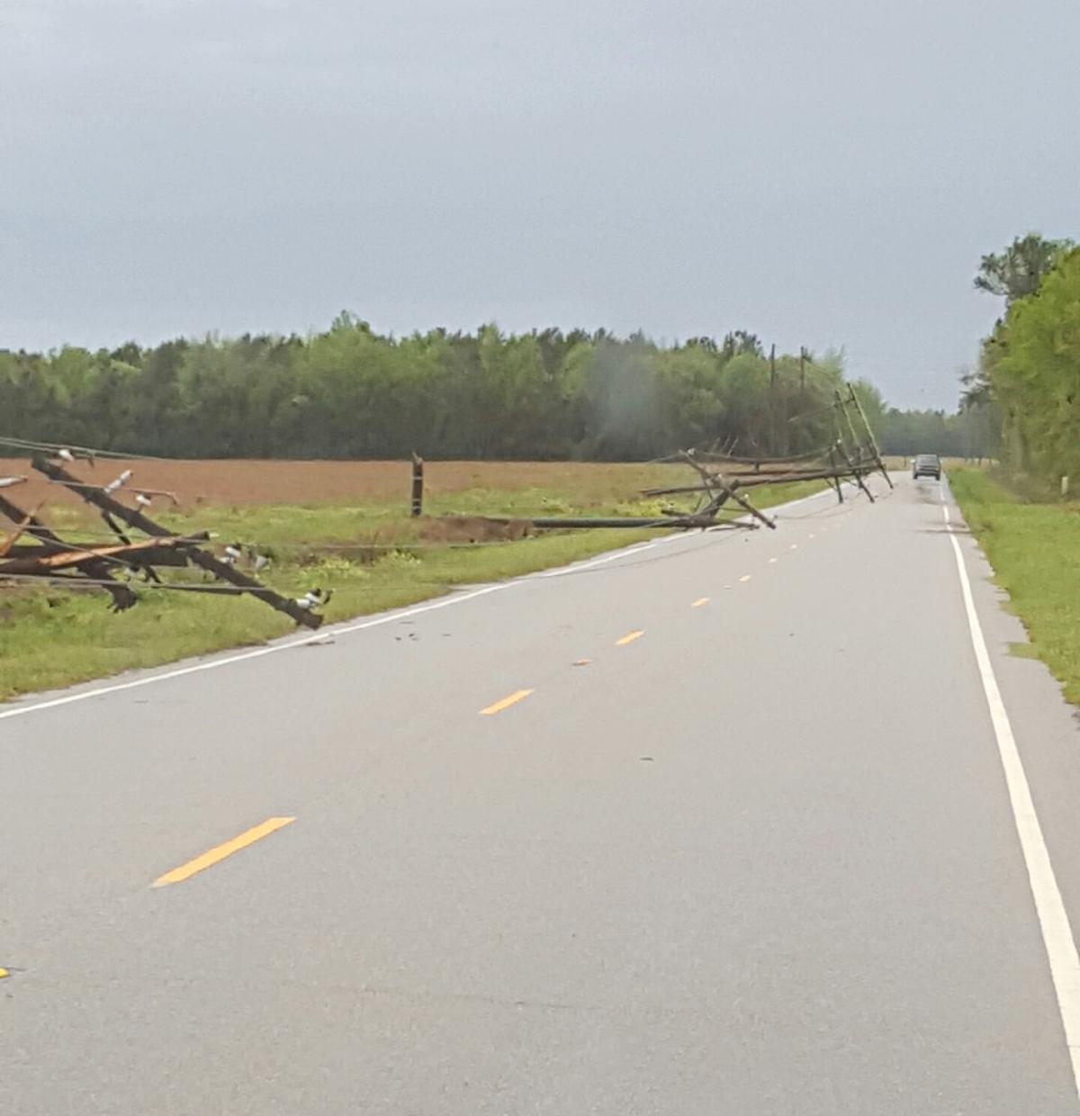 Calhoun damage may be from tornado; strong storms down trees and power