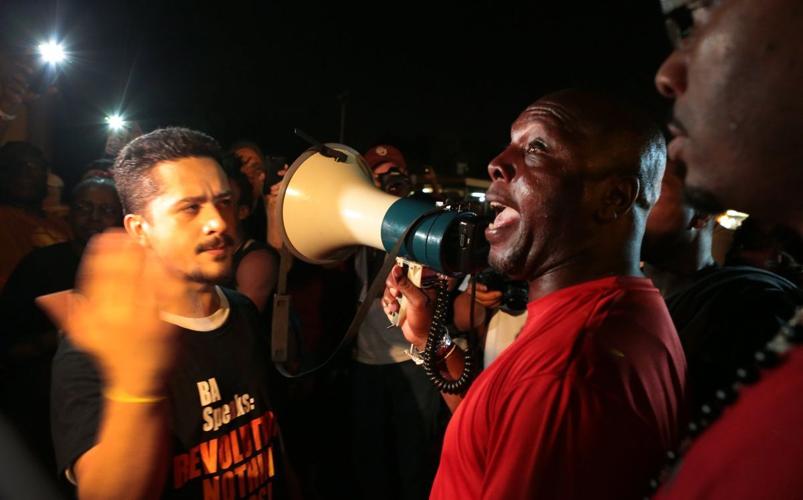 Brown family member encourages peaceful protest
