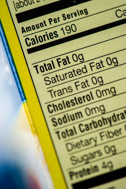Nutrition label
