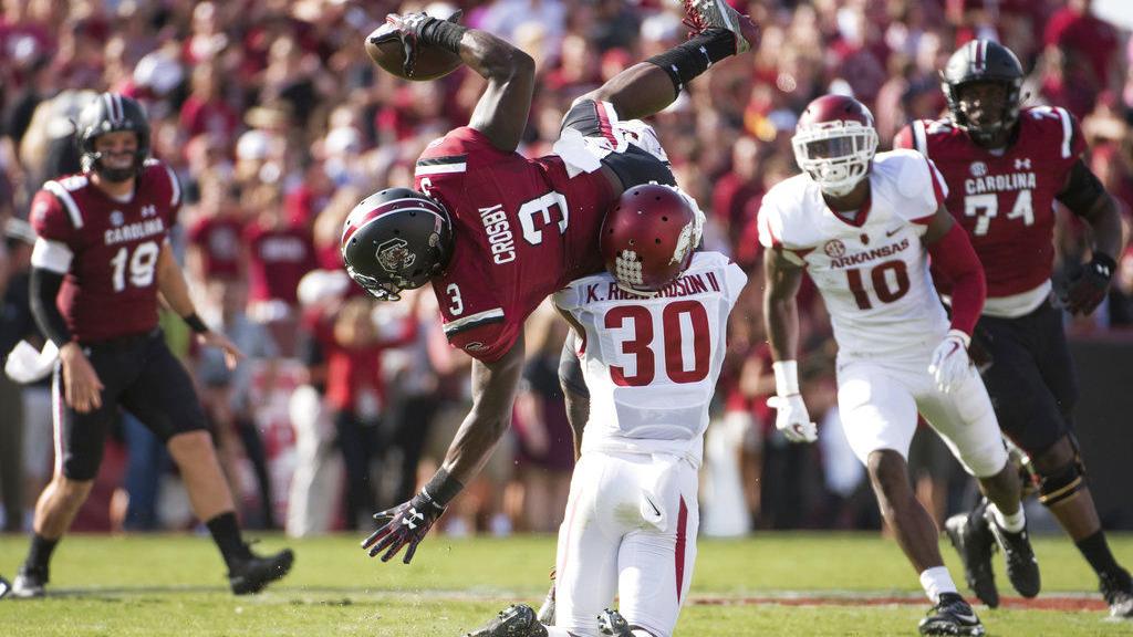 Three Defensive Scores Lead The Gamecocks Over Arkansas Sports