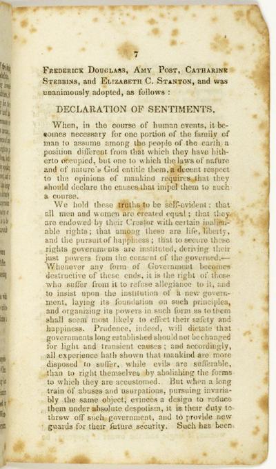 Declaration of Sentiments