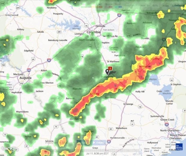 Flash Flood warning issued for Orangeburg, Calhoun counties