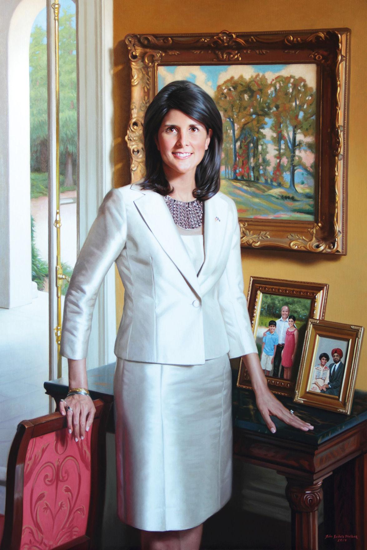 Official portrait of Gov. Nikki Haley unveiled during inauguration week