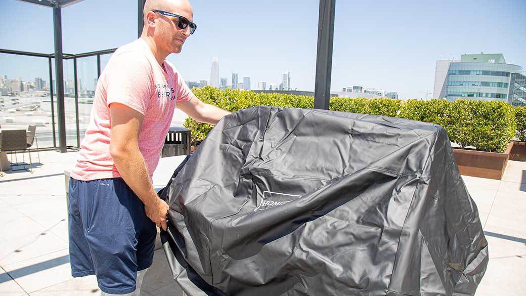 Always wait for your grill to cool off sufficiently before replacing your cover. Failing to do so can cause serious damage to the cover and can even cause a fire.